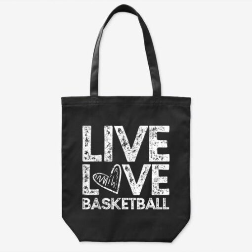 Basketball Heart Love Vintage Tote Bag