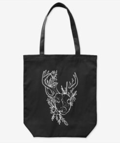 Deer Flowers Camper Or Hunter Tote Bag