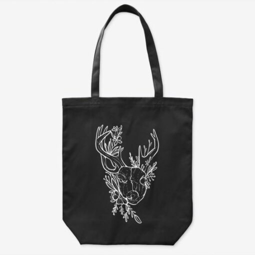 Deer Flowers Camper Or Hunter Tote Bag