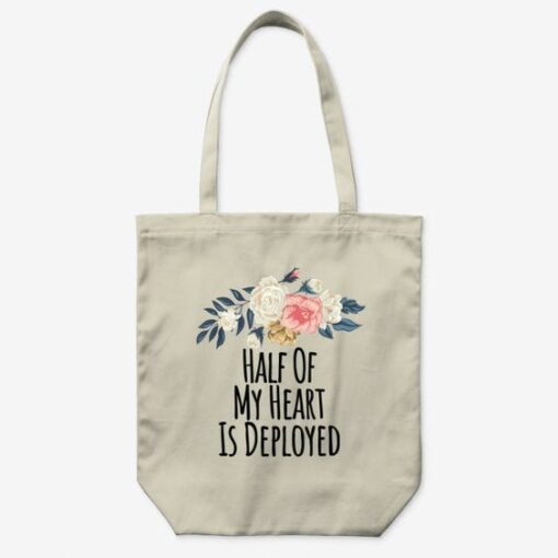 Half Of My Heart Is Deployed Funny Floral Flowers Gift ...