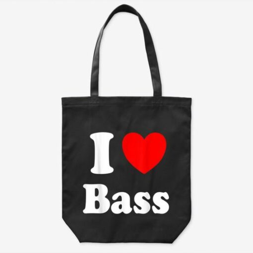 I Heart Bass I Love Bass Tote Bag