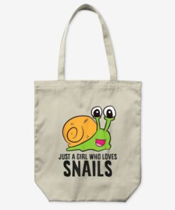 Just A Girl Who Loves Snails Cute Snail Girl Tote Bag