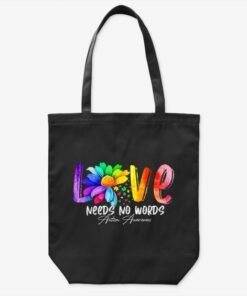Love Needs No Words Autism Awareness Cool Bright Color ...