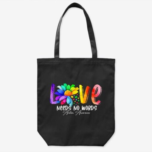 Love Needs No Words Autism Awareness Cool Bright Color ...