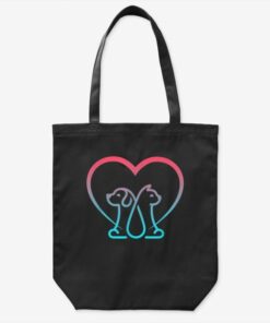 Pet Animal Love Valentines Day Gift Dog Tote Bag