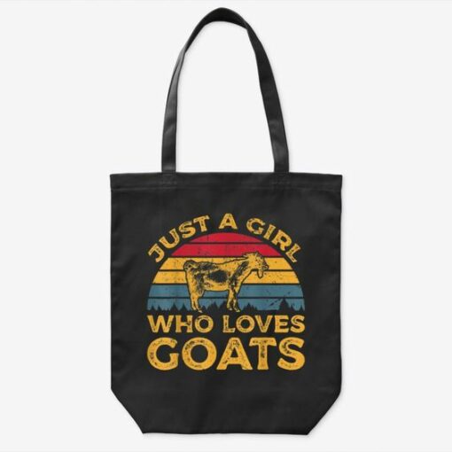 Vintage Just A Girl Who Loves Goats Tote Bag